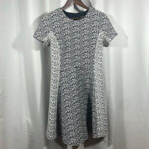 Banana Republic white and black  A-Line Mini Dress Crew Neck Short Sleeve